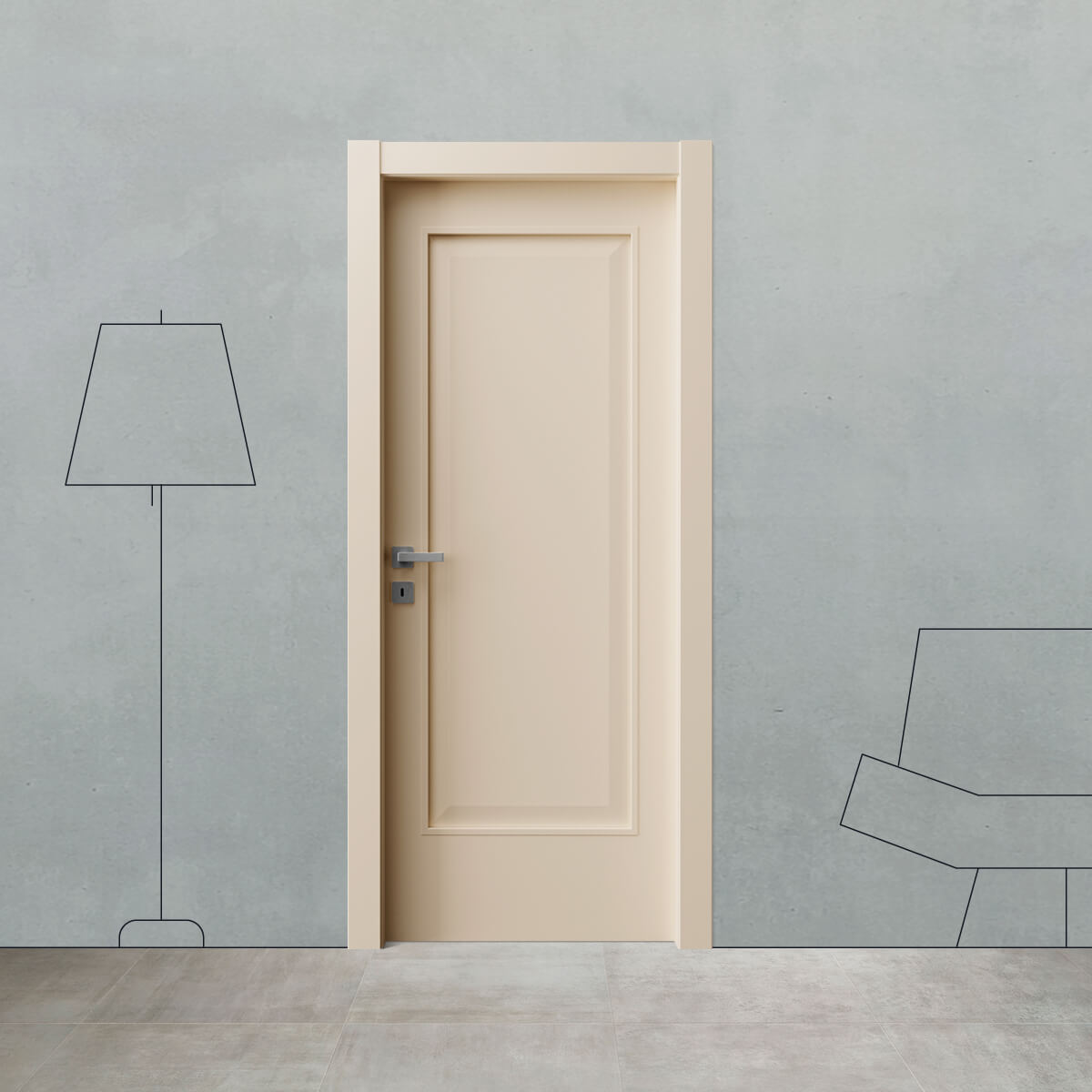 Porta laccata tamburata 8 B