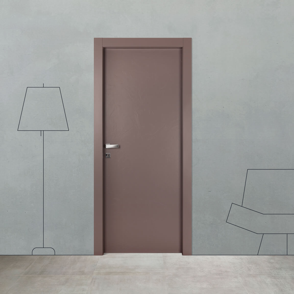 Porta laccata tamburata M 8