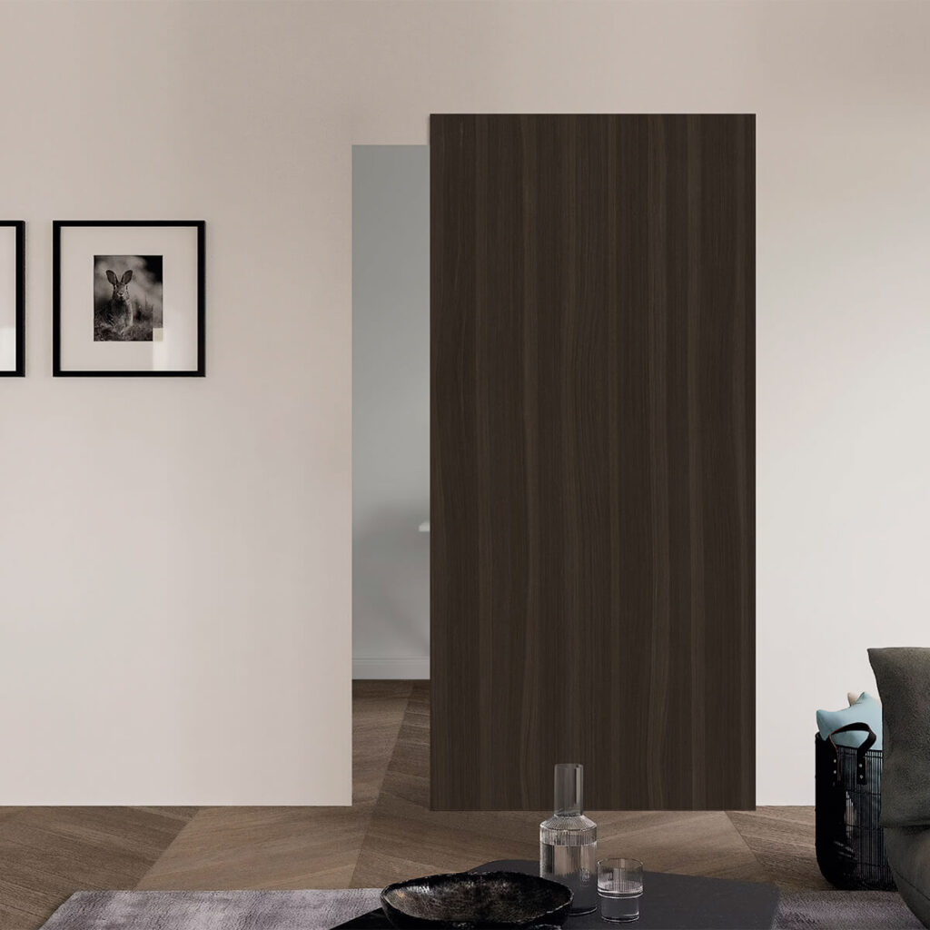 Porta laccata W 8 Rovere Thermo scorrevole invisibile