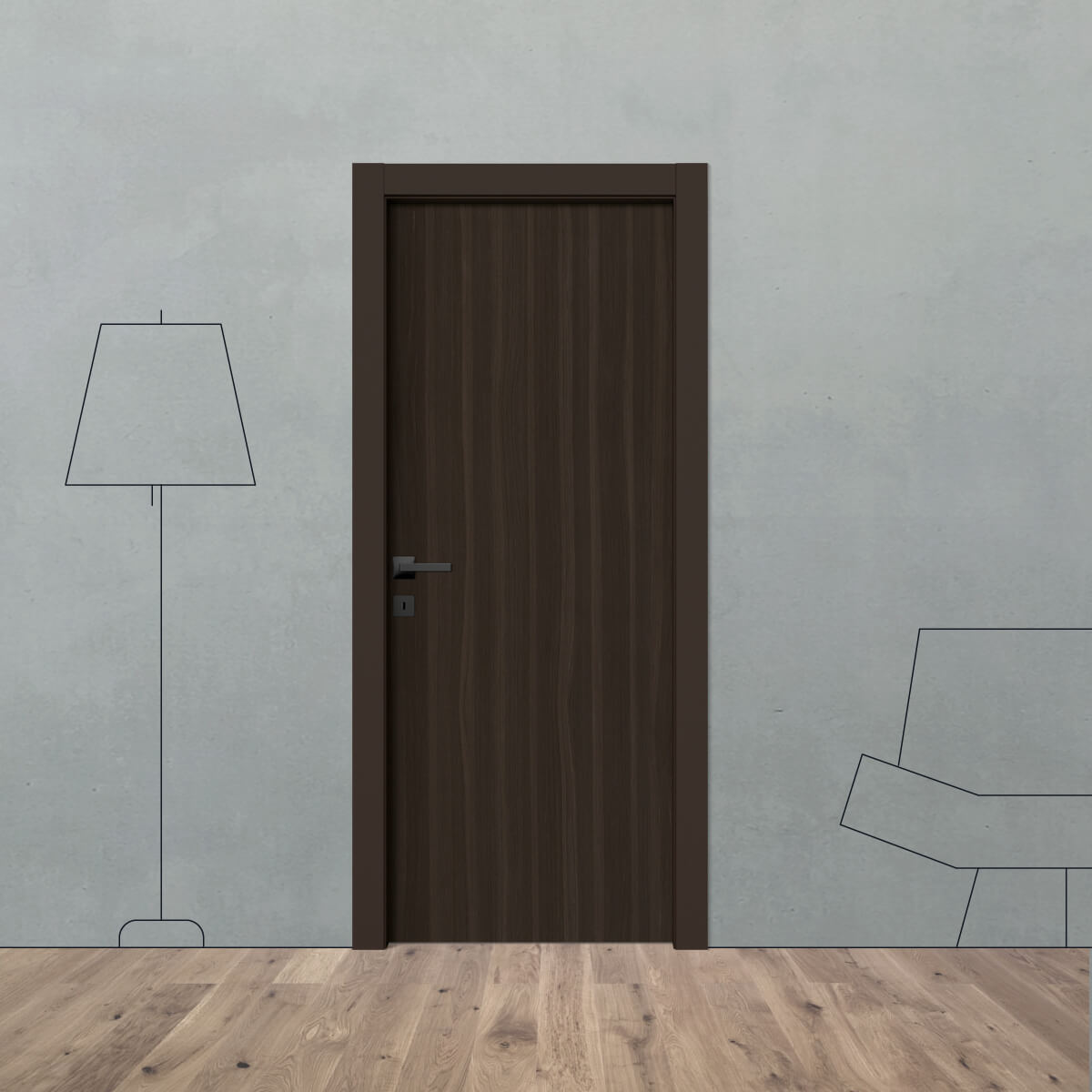 Porta laccata W 8 Rovere Thermo