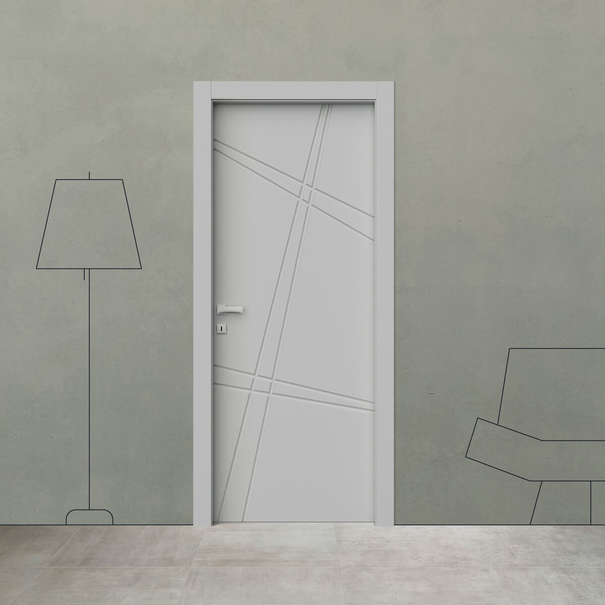 Porta laccata incisa i 25 XL