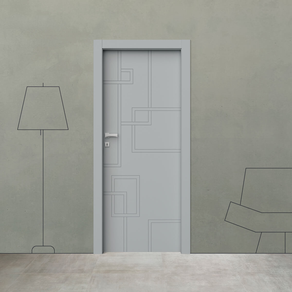 Porta laccata incisa i 29 S