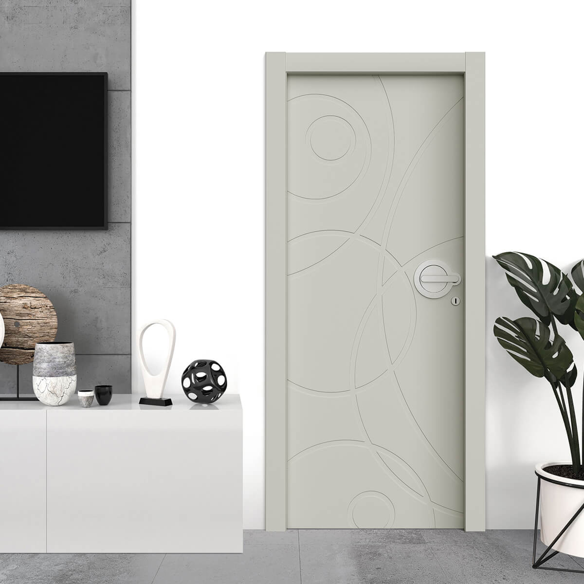 Porta laccata incisa i 30 P25