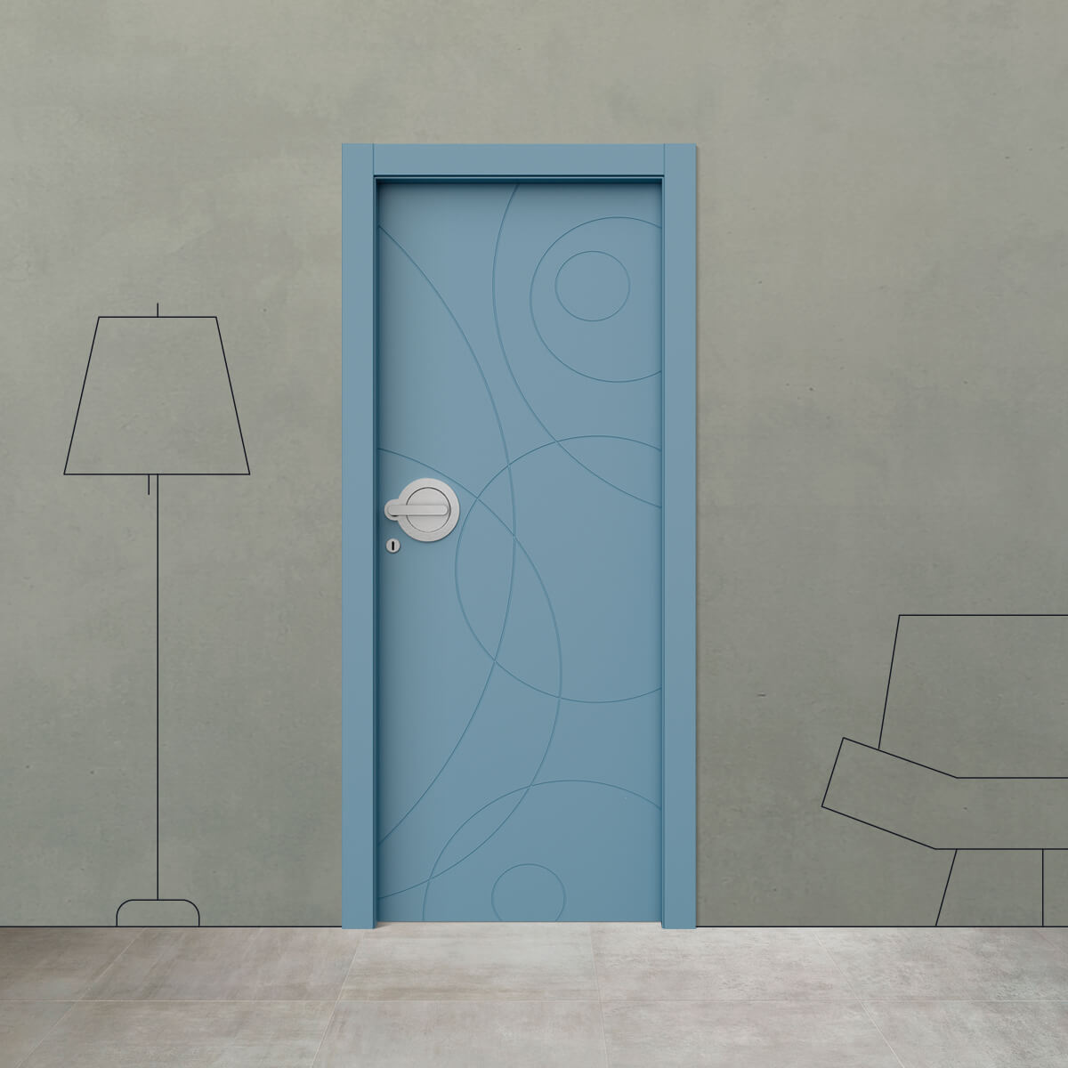 Porta laccata incisa i 30 S