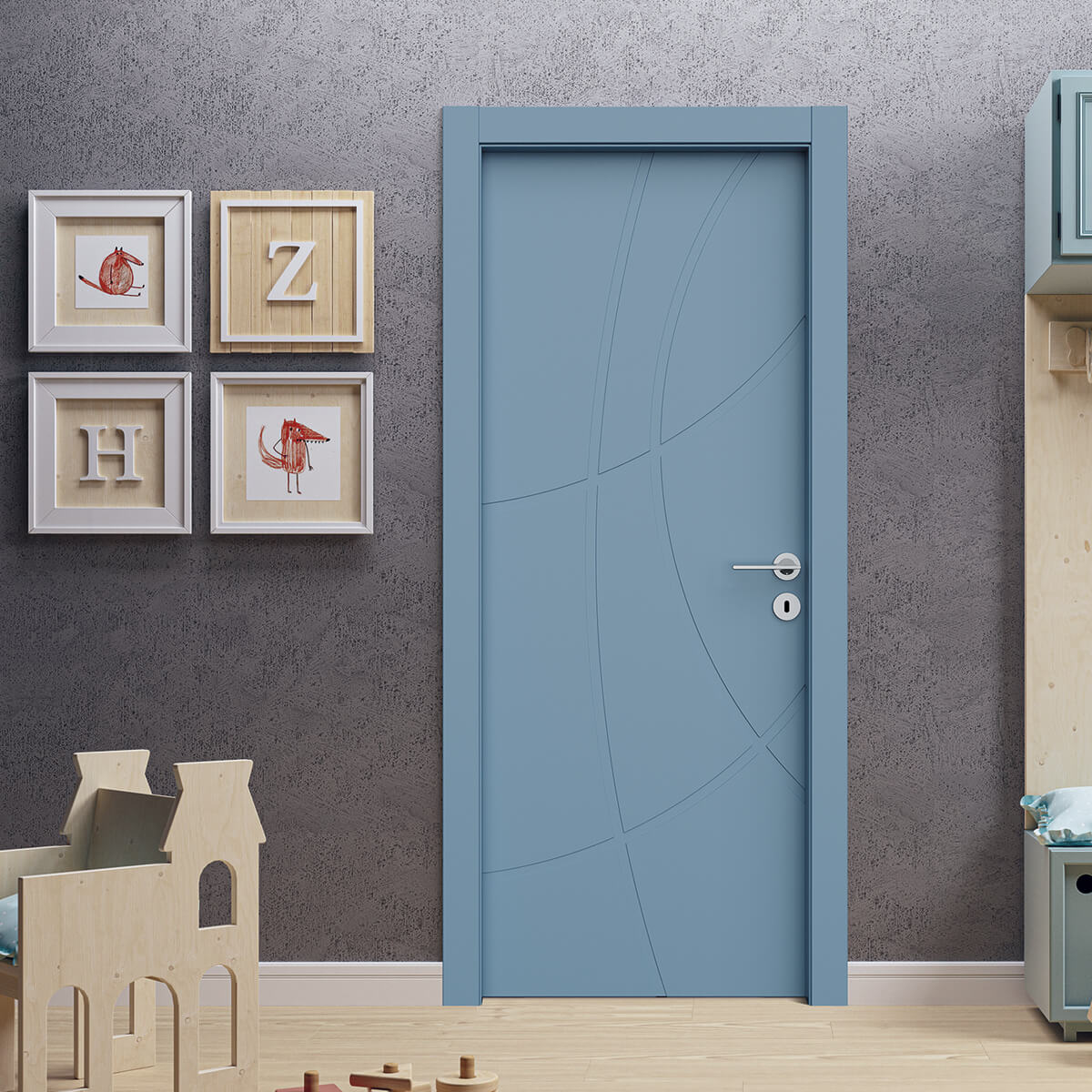 Porta laccata incisa i 35 P25