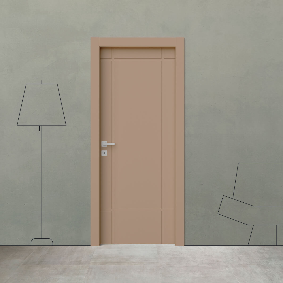 Porta laccata incisa i 4 P25