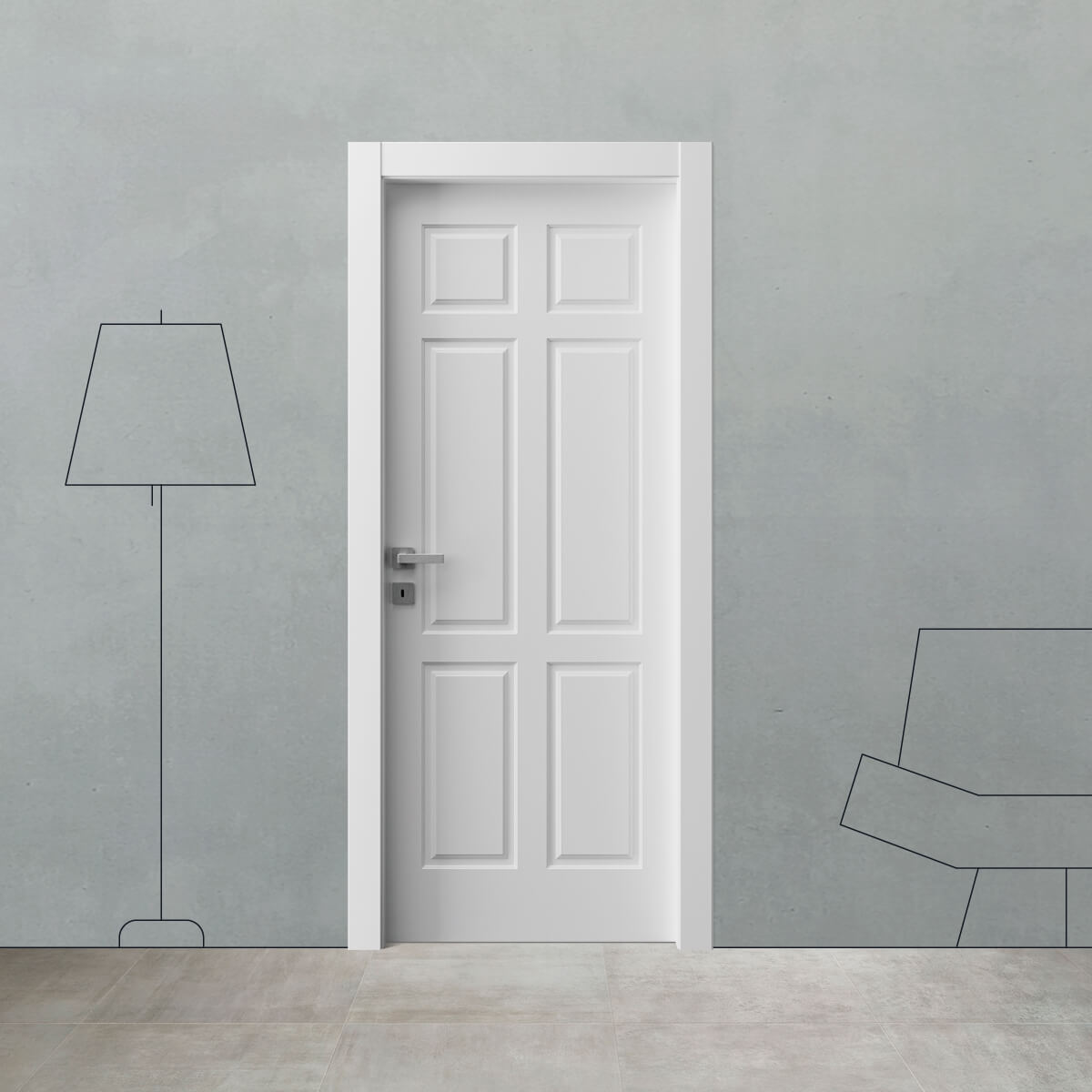 Porta laccata pantografata PB 6