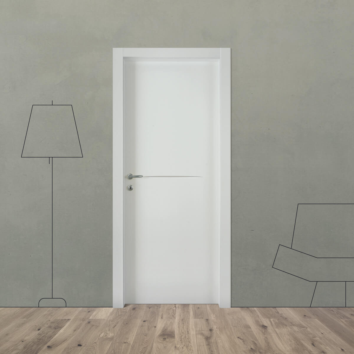 Porta laccata pantografata PT 8