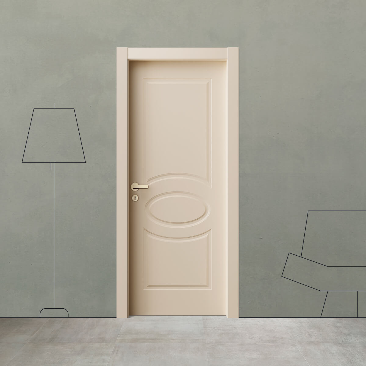 Porta laccata pantografata PT 36