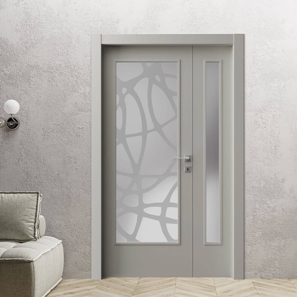 Porta laccata tamburata 8 V Asimmetrica